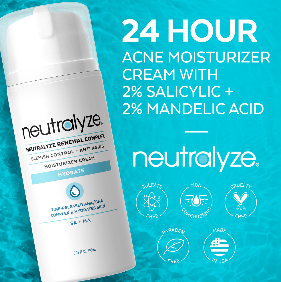 Best Acne Moisturizer Cream with Salicylic & Mandelic Acid
