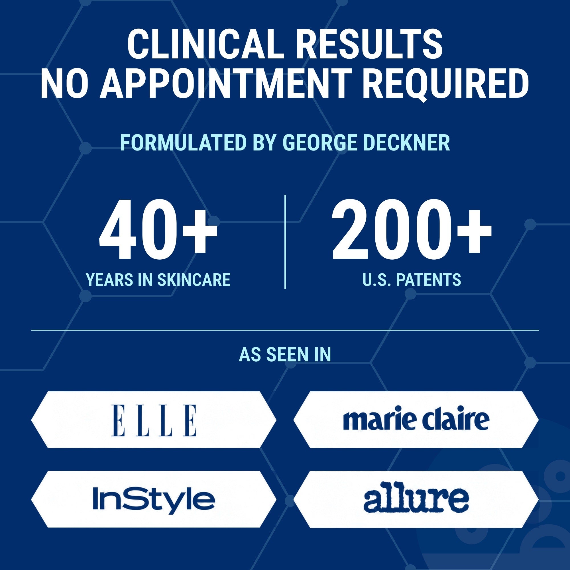 Formulated by George Deckner, as seen in ELLE, marie claire, InStyle and allure