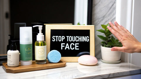 How to Stop Touching Your Face for Clearer Skin