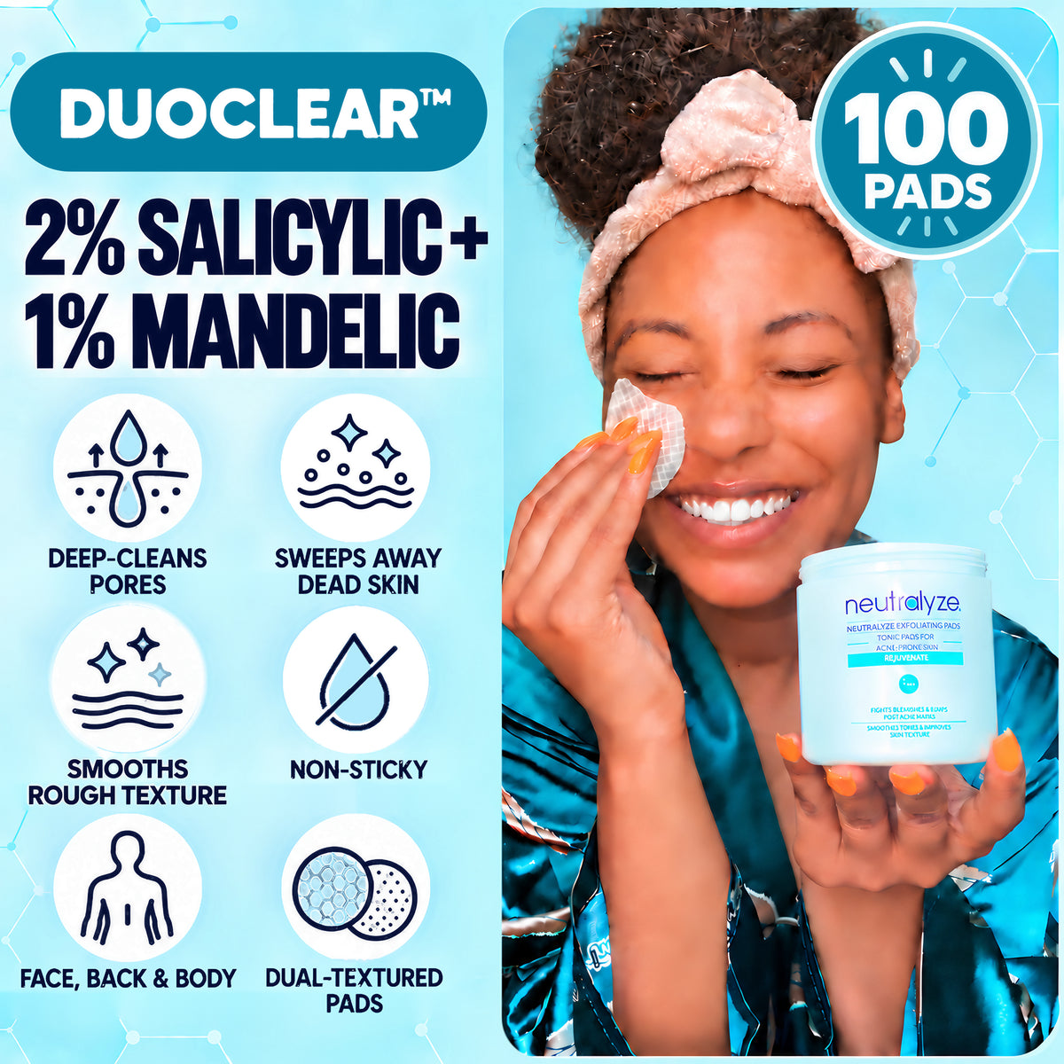 Neutralyze Exfoliating Pads - Hero